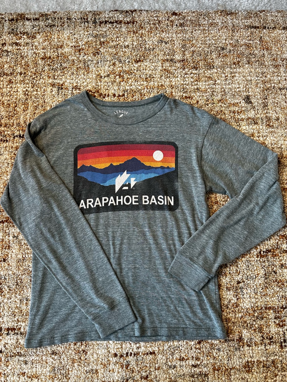 League Long Sleeve Arapahoe Basin Graphic Shirt with Sunset Print